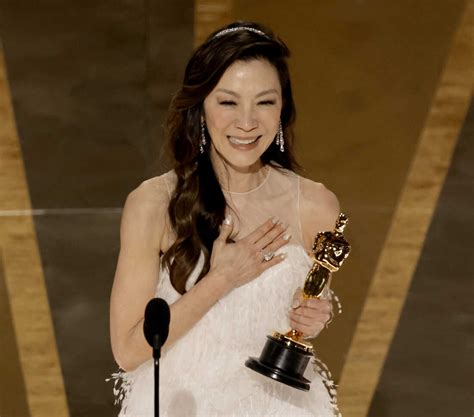 Michelle Yeoh wins best actress award, making Oscar history